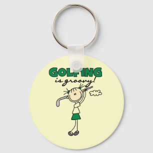 Golfing is Groovy Key Ring