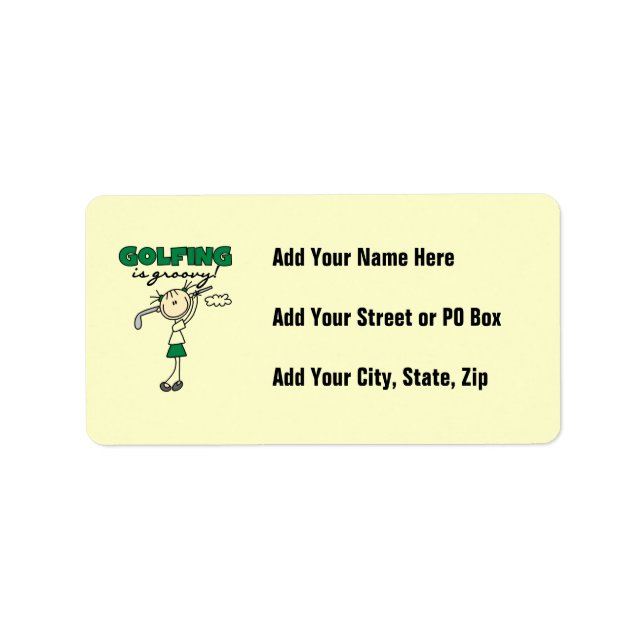 Golfing is Groovy Label (Front)