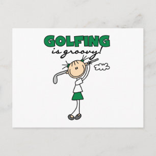Golfing is Groovy Postcard
