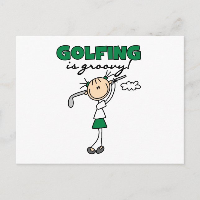 Golfing is Groovy Postcard (Front)
