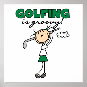 Golfing is Groovy Poster
