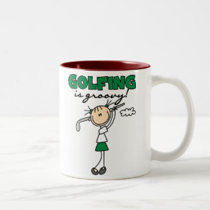 Golfing is Groovy Two-Tone Coffee Mug
