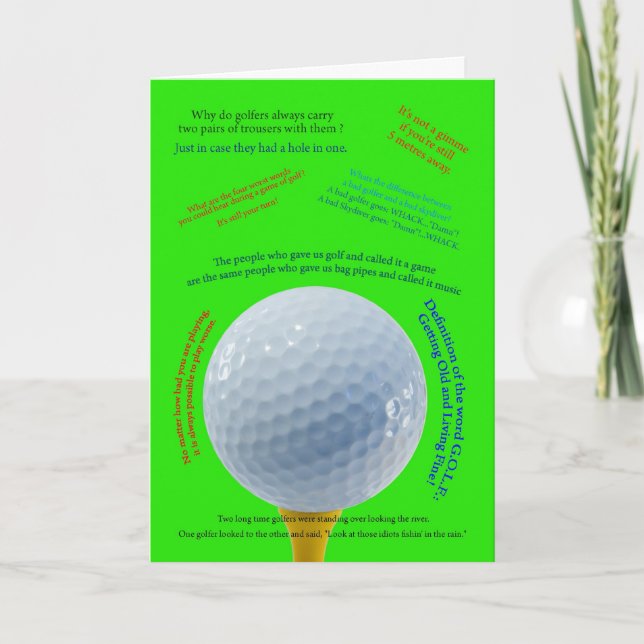Golfing Jokes  card (Front)