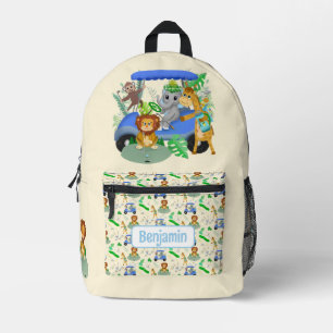 Golfing Jungle Animals Baby Personalise  Printed Backpack