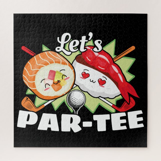 Golfing - Lets Par Tee Golf Pun Jigsaw Puzzle (Vertical)