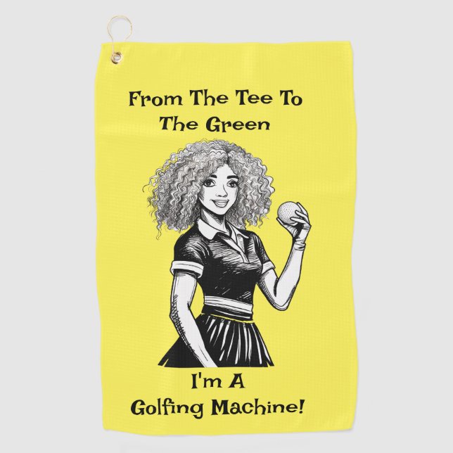 Golfing Machine Women's Golf Towel (Front)