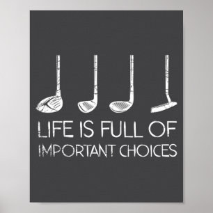 Golfing Men Srts Funny Golfer Golf Poster