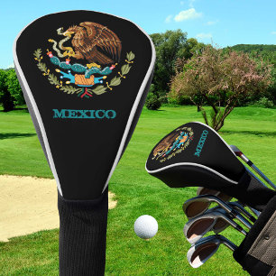 Golfing Mexico & Mexican Eagle coat of arms / flag Golf Head Cover