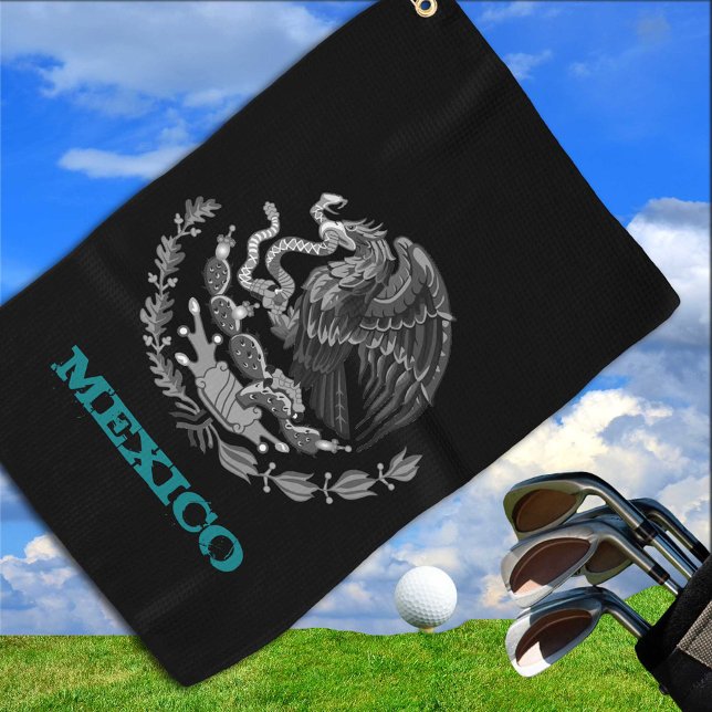 Golfing Mexico & Mexican Eagle coat of arms / flag Golf Towel (Creator Uploaded)