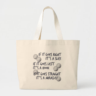 Golfing  Miracle Large Tote Bag