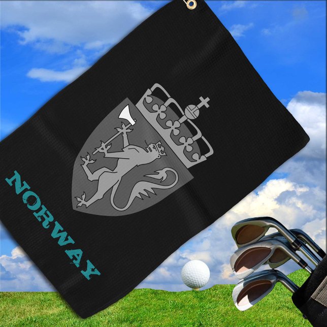Golfing Norway & Norwegian coat of arms / flag Golf Towel (Creator Uploaded)