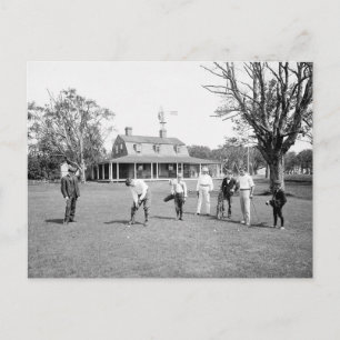 Golfing on Shelter Island, 1904 Postcard