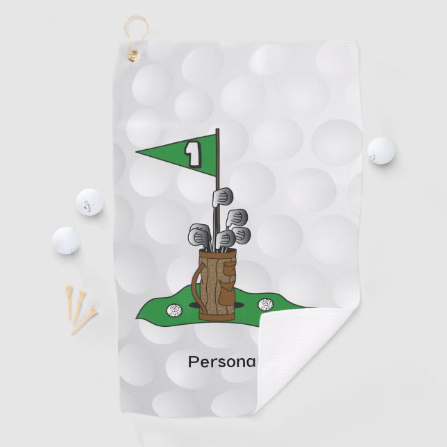 Golfing on the Green | Personalise | Golf Golf Towel (InSitu)