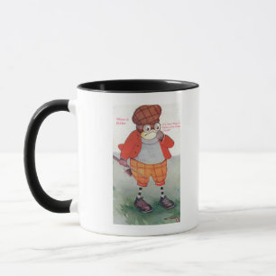 Golfing Owl Noting Silence is Golden Mug
