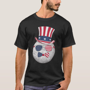 Golfing Patriotic Golf Lover 4th of July Men Women T-Shirt