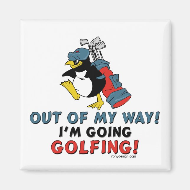 Golfing Penguin Magnet (Front)