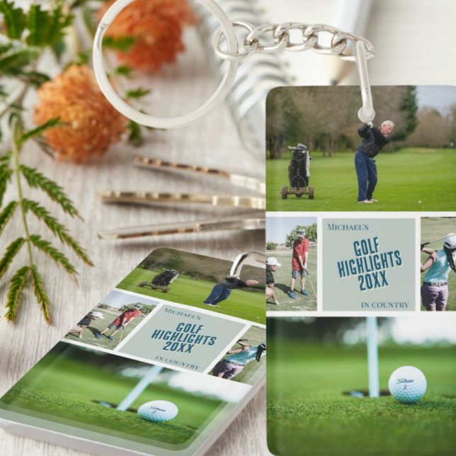 Golfing Photo Keychain golfer golf gift (Creator Uploaded)