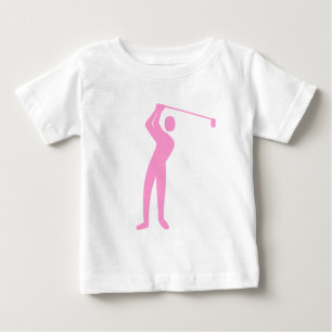 Golfing - Pink Baby T-Shirt