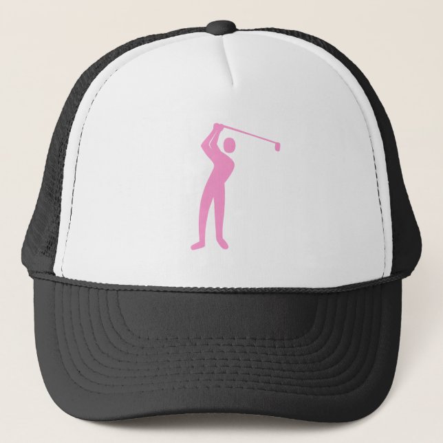 Golfing - Pink Trucker Hat (Front)