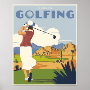 Golfing poster