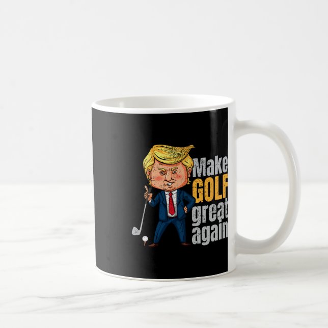 Golfing Pro-trump - Make Golf Great Again  Coffee Mug (Right)