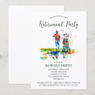 Golfing Retirement Party Invitation