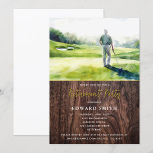 Golfing Retirement Party Invitation