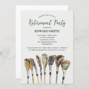 Golfing Retirement Party Invitation