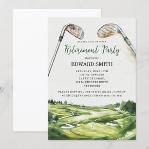 Golfing Retirement Party Invitation