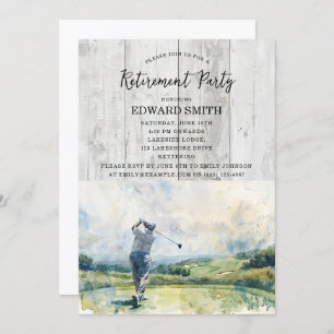 Golfing Retirement Party Invitation