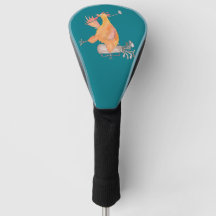 Golfing Rooster Driver Cover