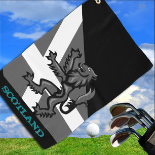 Golfing Scotland & Rampant, Scottish flag Golf Towel