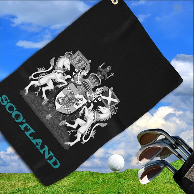Golfing Scotland & Scottish coat of arms / flag Golf Towel (Creator Uploaded)
