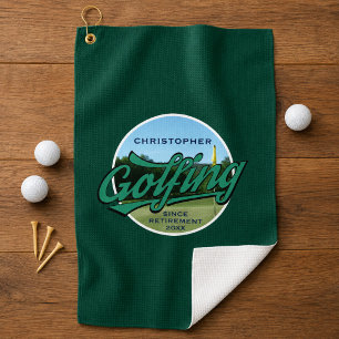 Golfing Since Retirement Golfer Name and Year Golf Towel