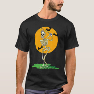 Golfing Skeleton Halloween Men Golf Halloween Golf T-Shirt