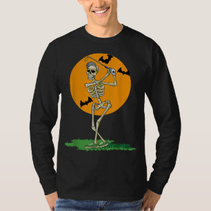 Golfing Skeleton Halloween Men Golf Halloween Golf T-Shirt