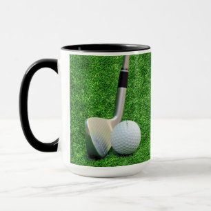 Golfing Sport golf ball and putter Personalise  Mug