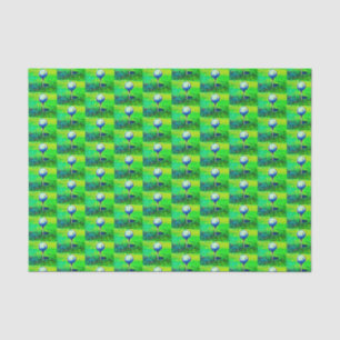 Golfing Sports Hobby Green Golfer Tee Off Tissue Paper