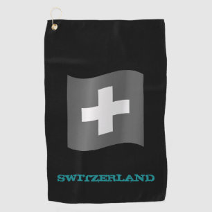 Golfing Switzerland & Cross, Swiss flag Golf Towel