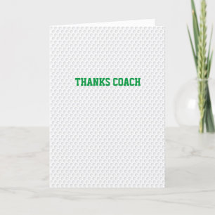 Golfing Thanks Coach Own Message Modern Golf Ball Holiday Card