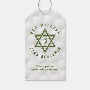 Golfing Theme Golf Bar Mitzvah Gift Tags