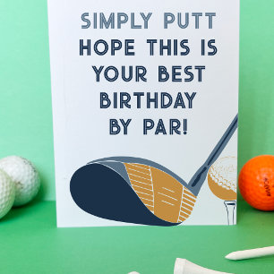 Golfing Themed Humor Funny Golfers Birthday Card