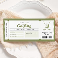 Golfing Trip Gift Certificate Voucher