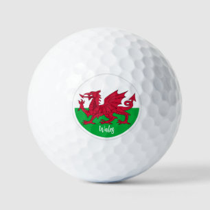 Golfing Wales & Welsh Flag, Cymru / Golf Ball