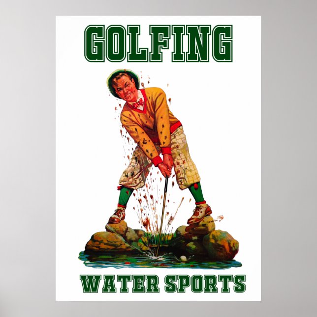 Golfing Water Sports Print (Front)