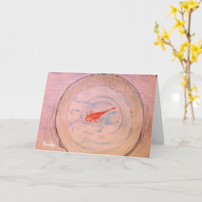 golfish card (Yellow Flower)