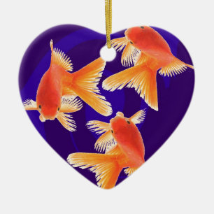 golfish ceramic tree decoration