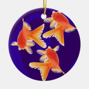 golfish ceramic tree decoration