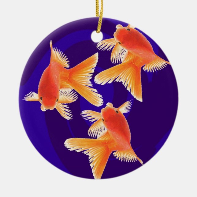 golfish ceramic tree decoration (Front)