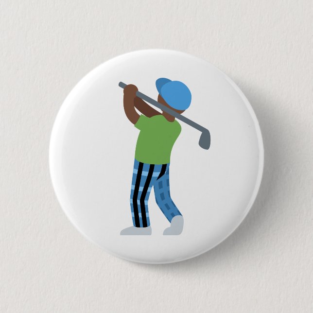 golfmale 6 cm round badge (Front)